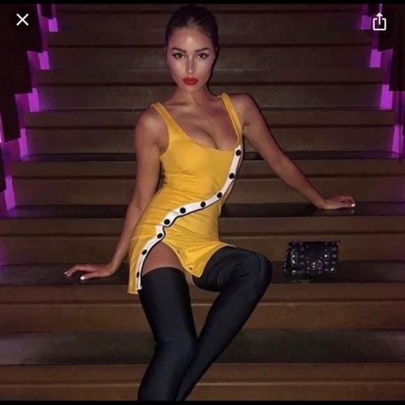 NWT h:ours Marquee Mini Dress in Hot Pink & Black - Picture 5 of 5